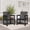 Black, variant on Harbweb 5pc HDPE Outdoor Dining Set, All-Weather Wood Grain Patio Furniture, Teak