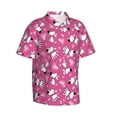 thumbnail image 2 of Fotbe Love Dog Hawaiian Shirt for Men Unisex Summer Beach Casual Short Sleeve Cotton Linen Button Down Shirts-3X-Large, 2 of 9