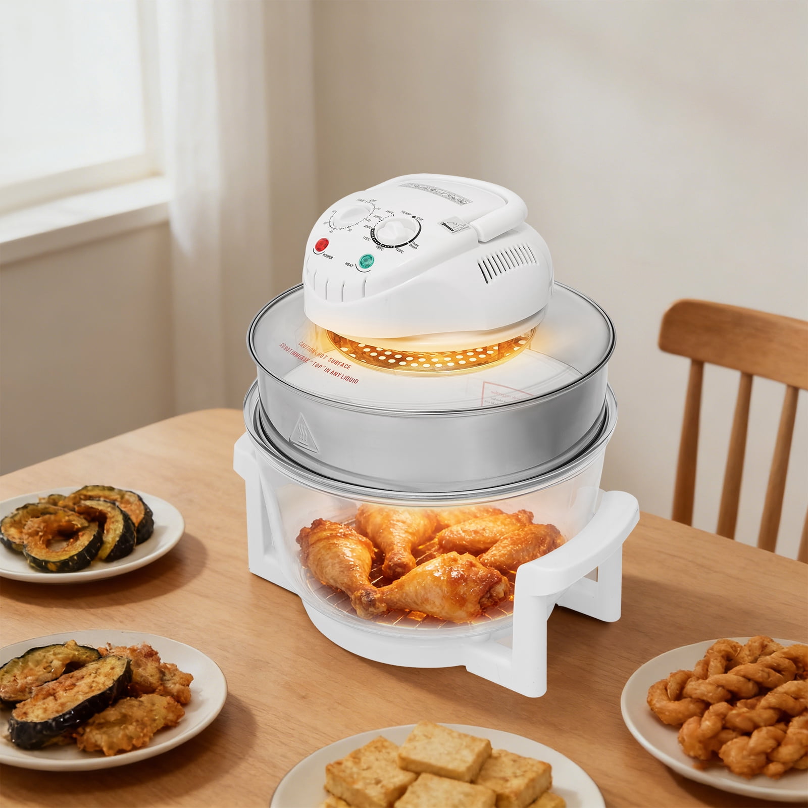 Multifunction Air Fryer Electric Cooker Infrared Turbo Air Fryer Convection Oven Roaster Turbo Convection Oven Roaster Heating Convection Toaster for Home and Restaurant