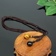 thumbnail image 4 of Pure Natural Tiger's Eye Stone Pendant Necklace - Adjustable Lucky Blessing Beads for Health and Wealth, 4 of 5