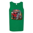 thumbnail image 2 of Wild Bobby, Vintage Hot Rod Old Garage Cars and Trucks Mens Graphic Tank Top, Kelly, Medium, 2 of 3