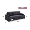 thumbnail image 2 of Glory Furniture Sandridge Microsuede Sofa in Black, 2 of 6