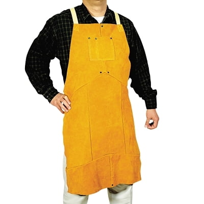 

Select Split Cowhide Leather Bib Apron 24 In W X 36 In L Golden Brown | Bundle of 5 Each