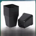thumbnail image 1 of Base para maceta de plástico cuadrada negra para plantar plántulas cuadradas gruesas, 1 of 5