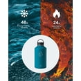 thumbnail image 2 of Buzio 64 oz Insulated Water Bottle with Straw & 3 Lids, Half Gallon Water Bottle Stainless Steel with Carrying Strap for Gym Sports Outdoor Hiking, Dark Blue, 2 of 7