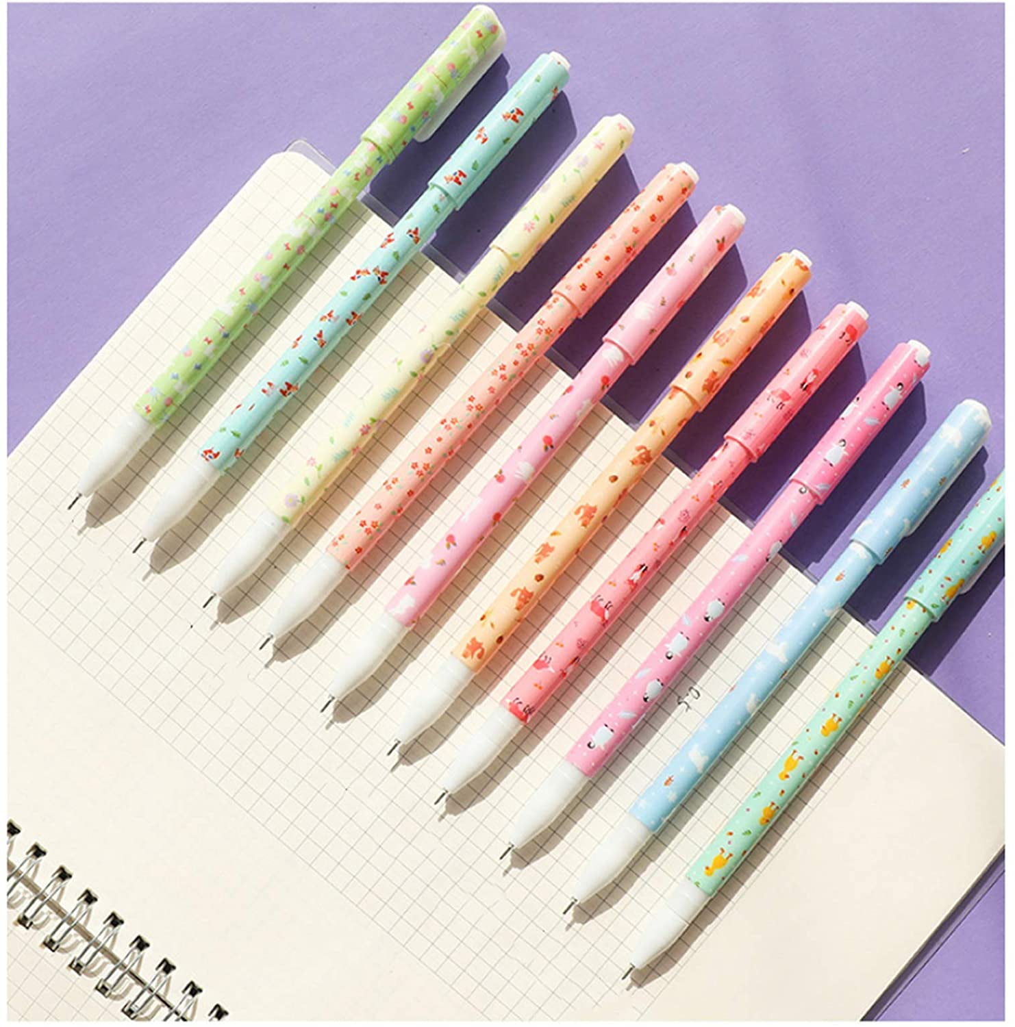 Kawaii Multi-color 10Color Ballpoint Pen Ball Pens Girl School Office Stationery 