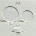 thumbnail image 4 of over&back 12-Piece Stackable Dinnerware Dish Set - Stoneware Dishes - Includes 4 Dinner Plates, 4 Salad Plates, 4 Cereal Bowls, and 4 Dinner Bowls - All-Occasion Place Settings - Semi-Matte White, 4 of 11