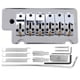 thumbnail image 2 of JUEGO DE PUENTE DE TRÉMOLO DE 6 Cuerdas, Buena Resistencia Y Acabado Cromado, Cuerpo de Metal para Guitarra Eleccica Con 12 Piezas de Accesorios, Puente de Trémolo de Guitarraza, 2 of 7