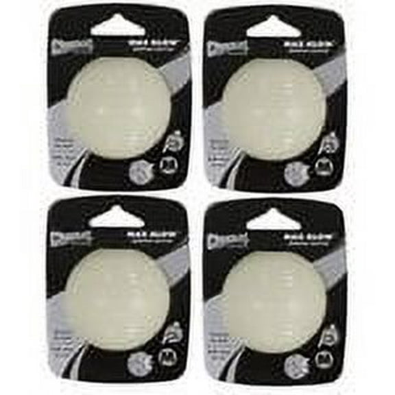 ChuckIt Max Glow Dog Toy Balls, Medium Size, 4 Pack