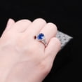 thumbnail image 5 of Uloveido Sterling Silver Oval Shape Blue Spinel Rings for Women Wedding Engagement Anniversary Jewelry (Size 8), 5 of 6