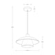 thumbnail image 4 of Lámpara colgante LámparaYa estilo moderno acabado negro mate 1 luz E27 40 W, 4 of 5
