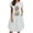 A1-White417, variant on Womens Summer Linen Maxi Dress Colorful Pineapple Print Crew Neck Loose Pocket Vacation Dresses