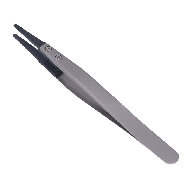 Pince à Coude, Pince en Plastique 47j/m2 Force d'Impact Antistatique Multifonctionnelle Polissage Fin 4 Vis pour Réparation Électronique