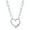 Silver Heart with CZ, variant on Dangling Heart-Shaped Paperclip Link Design Chain 16+2” Necklace Silver Sterling Silver Jewelry for Women and Teens