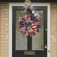 thumbnail image 5 of Fwttom 4Th of July Decorations, Independence Day Wreath Red Blue Pentagram Striped Door Hanging Decoration Home Decoration Props 40Cm, 5 of 9