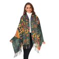 thumbnail image 3 of FORMRS Womens Scarf Winter Soft Long Big Warm Shawls Wrap Tassel Scarves, Forest Mushroom, 3 of 9