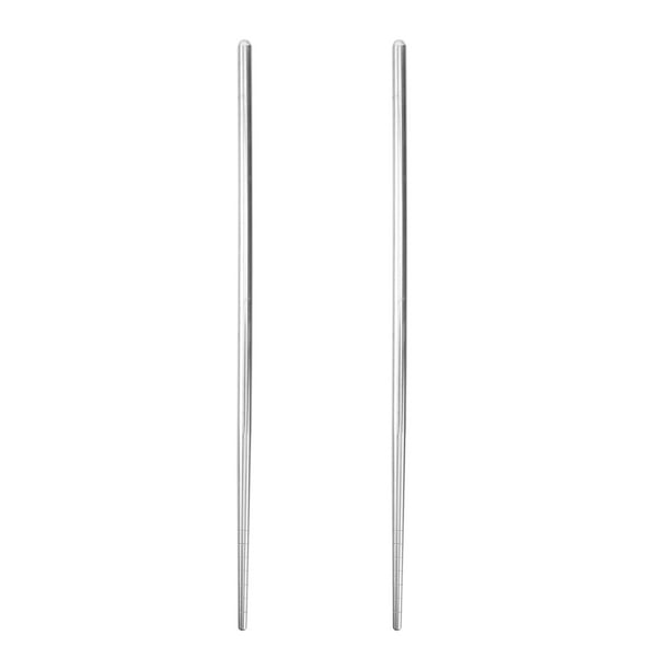 Palillos de titanio portátiles y reutilizables para comida, ideales para acampar al aire libre (palillos redondos de 6 x 225 mm)