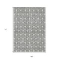 thumbnail image 3 of HomeRoots 596037 9 x 12 ft. Gray & Light Gray Geometric Washable Indoor & Outdoor Rectangle Area Rug, 3 of 5