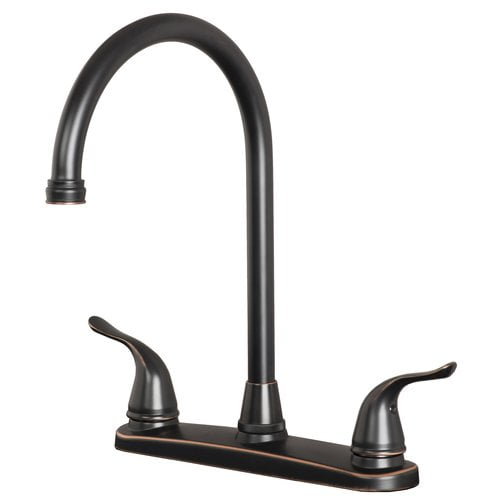 Laguna Brass High Arc Double Handle Kitchen Faucet