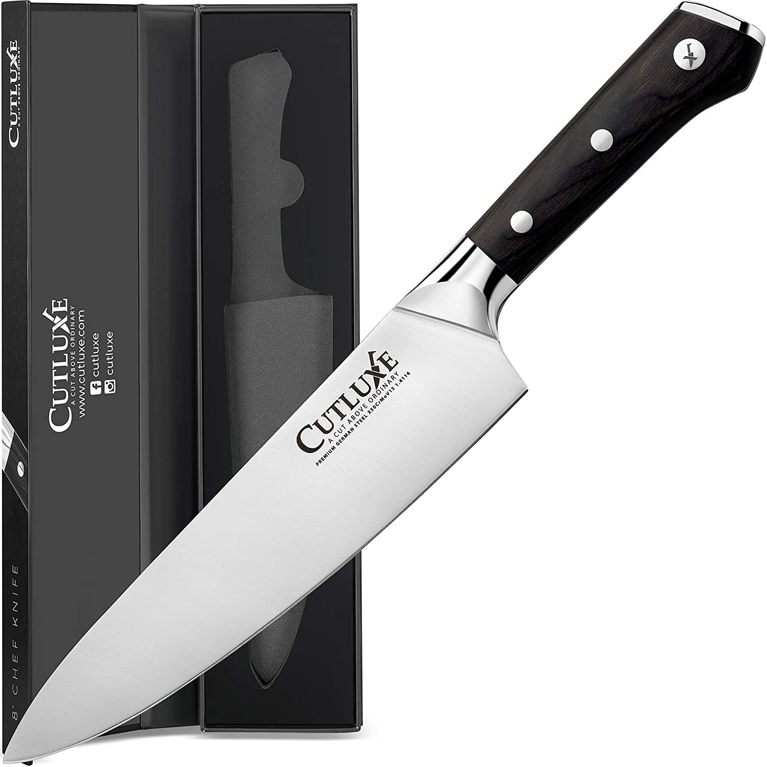 Cutluxe 8″ Chef Knife Artisan Series