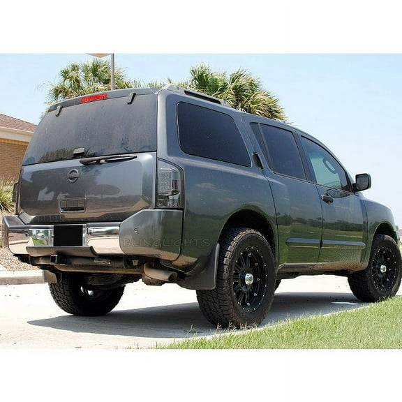 For Nissan Armada Murdered Out Taillamp Covers Taillight Tinted Overlays