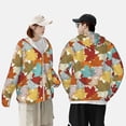 thumbnail image 4 of Fotbe Fall Maple Leaves Chaqueta con Protección Solar UPF 50+ para Hombre y Mujer, Camisa con Capucha y Bolsillos-Small, 4 of 7