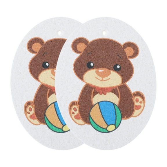 Unique Bargains 2 Pcs Women Convenient Durable Kitchen Sponge for Home White Wood Pulp Cotton