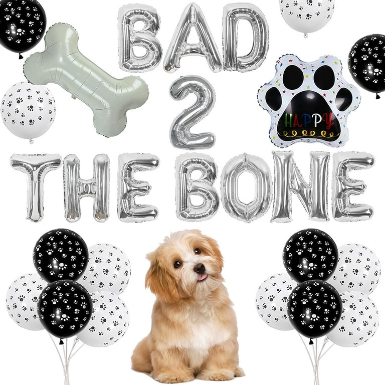 Dog 2nd Birthday Party Decorations, Bad Two The Bone Party