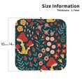 thumbnail image 2 of Pofeuu Berries and Flowers Print Coasters for Drinks, 4Pack PU Leather Coasters, Bar Drink Coasters for Tabletop Protection, Furniture from Damage-Square, 2 of 6
