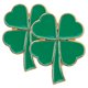 thumbnail image 1 of Pensos de broche de tramo de 2 piezas Broche de trébol de cuatro hojas para mujeres Pin de la solapa irlandesa afortunada para la fiesta Bedería de cumpleaños Joyas decorativas, 1 of 4