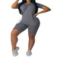 thumbnail image 1 of Women Short Sleeve Slim T-shirts Tops Shorts Pants Tracksuits Sport, 1 of 6