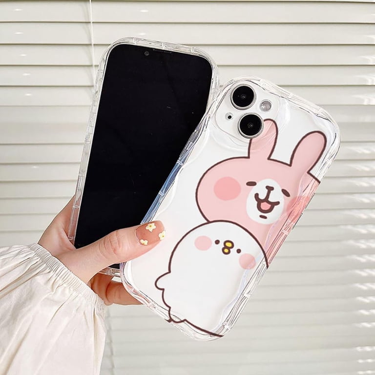 Cute Cartoon Rabbit Chick Wavy Frame Clear Soft Phone Case Compatible with iPhone Case (Clear,iPhone 15) Cute Cartoon Rabbit Chick Wavy Frame Clear Soft Phone Case Compatible with iPhone Case (Clear,iPhone 15)