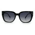 thumbnail image 6 of Womens Glitter Trim Oversized Cat Eye Luxe Plastic Sunglasses Slate Tortoise - Smoke, 6 of 8