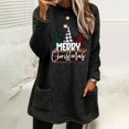 thumbnail image 1 of FcBaudy Hauts pour Femmes, Blouses & Chemises à Manches Longues Col Rond, Chemises pour Femmes Blouse de Noël Col Rond et Hiver Ample Imprimé Poche Chaude Manches Longues Blouse pour Femmes, 1 of 4