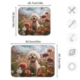 thumbnail image 3 of White Dog Flowers Dish Drying Mat Dish Drainer Rack Mats Water Absorbent Non-Slip Easy Clean Heat Resistant for Kitchen Counter, 3 of 8