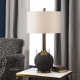 thumbnail image 4 of Uttermost Arnav Steel and Ceramic Table Lamp in Textured Black and Light Gray, 4 of 7