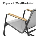 thumbnail image 4 of Asofer 3-Piece Outdoor Patio Furniture Set with Glass Table, Bistro Chairs Set for Poolside, Porch, Lawn, Gray, 4 of 12