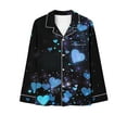 thumbnail image 7 of HaoXianJian 2 Pack Womens Pajama s Long Sleeve with Long Pajama Pant V-neck Soft Sleepwear Heart Printed Pjs Loungewear s Plus Size 2X 3X, 7 of 7