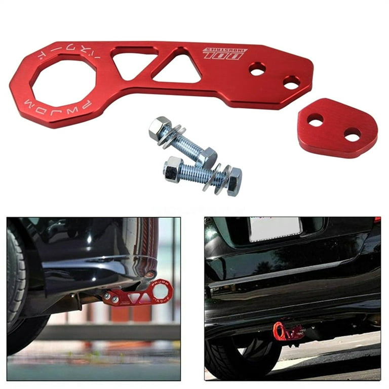 Universal RED JDM Style Aluminum Alloy Racing Car Rear Tow Hook