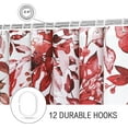 thumbnail image 5 of Burgundy Red Eucalyptus Shower Curtain, Watercolor Plant Leaves with Floral Bathroom Shower Curtain Set with Hooks, 72x72, 5 of 6