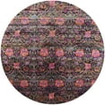 thumbnail image 1 of Ahgly Company Machine Washable Indoor Round Industrial Modern Purple Lily Purple Area Rugs, 4' Round, 1 of 1