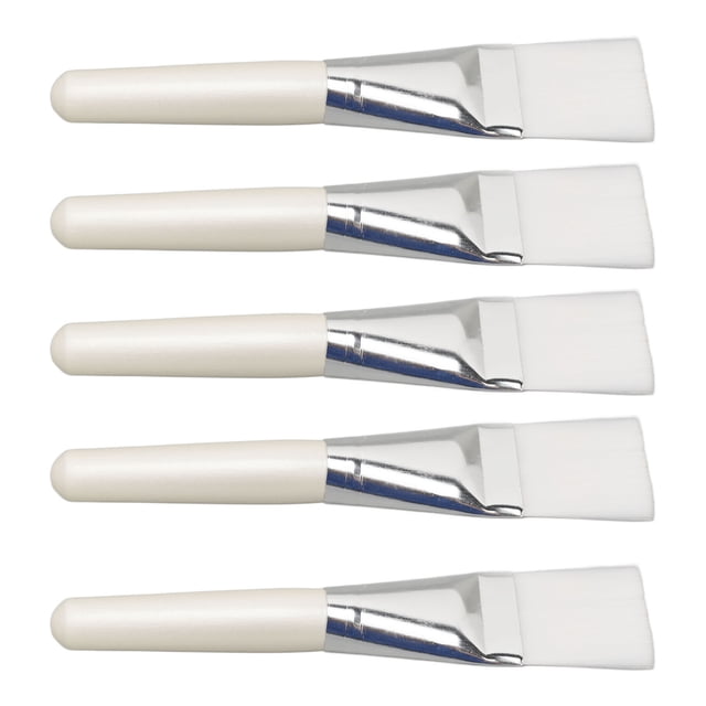 Mud Brush, Ergonomic Facial Applicator Safe Short Handle Soft Hair 5pcs for Home