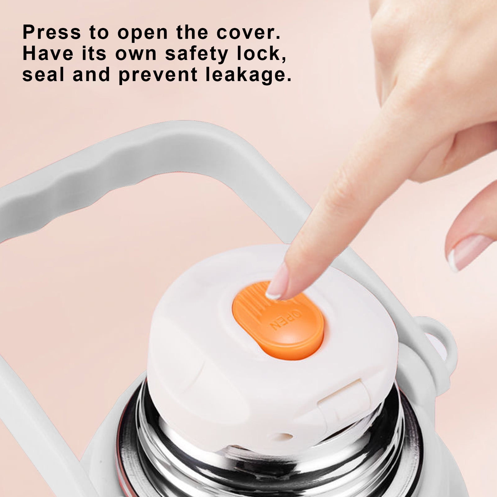Insulated Gallon Jug with Handle Camping Water Jug, 316 Stainless Steel, Large Double Vacuum Water Bottle for Hot & Cold Drinks, Wide Mouth, Sweat Proof, Great for Travel, Camping 600ml