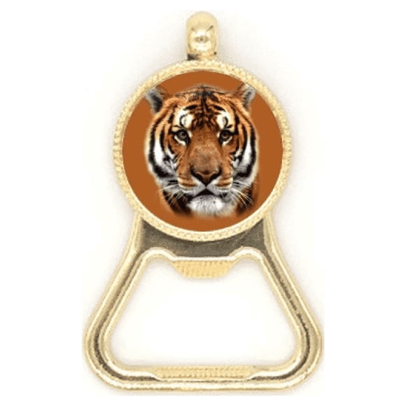 Tiger Body Stripe Meat Art Deco Fashion Beer Bottle Cap Opener Stainless Steel Key Chain