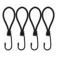 thumbnail image 1 of 4 Pcs Correas Elásticas con Ganchos de Metal, Ganchos de Cordón con Capucha Protectora para Tiendas de Campaña, Negro, 1 of 6