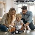 thumbnail image 5 of Anmyjuly Big alloy model Cement Mixer construction toys Toy Truck with Lights Sounds and Working Parts, Friction Powered Push & Go Construction Vehicles for Toddlers Boys and Girls, 5 of 9