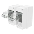 thumbnail image 3 of KAKOWELY electric box 2pcs Junction Boxes Power Distribution Protection Box Electric Box Weatherproof Electrical Box Power Distribution Box (2 Way)4.72"X3.58"X2.17", 3 of 4