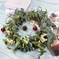 thumbnail image 6 of Clearance! Flower Wreath Front Door Spring Flower Wreath 20 Inch Front Door Outdoor Flower Wreath White Berry Spring Flower Wreath All Season Home Decoration, 6 of 6