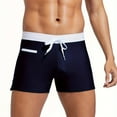thumbnail image 5 of CALAFEBILA Men's Board Shorts Summer Solid Beach Walks Loose Board Shorts, 5 of 6