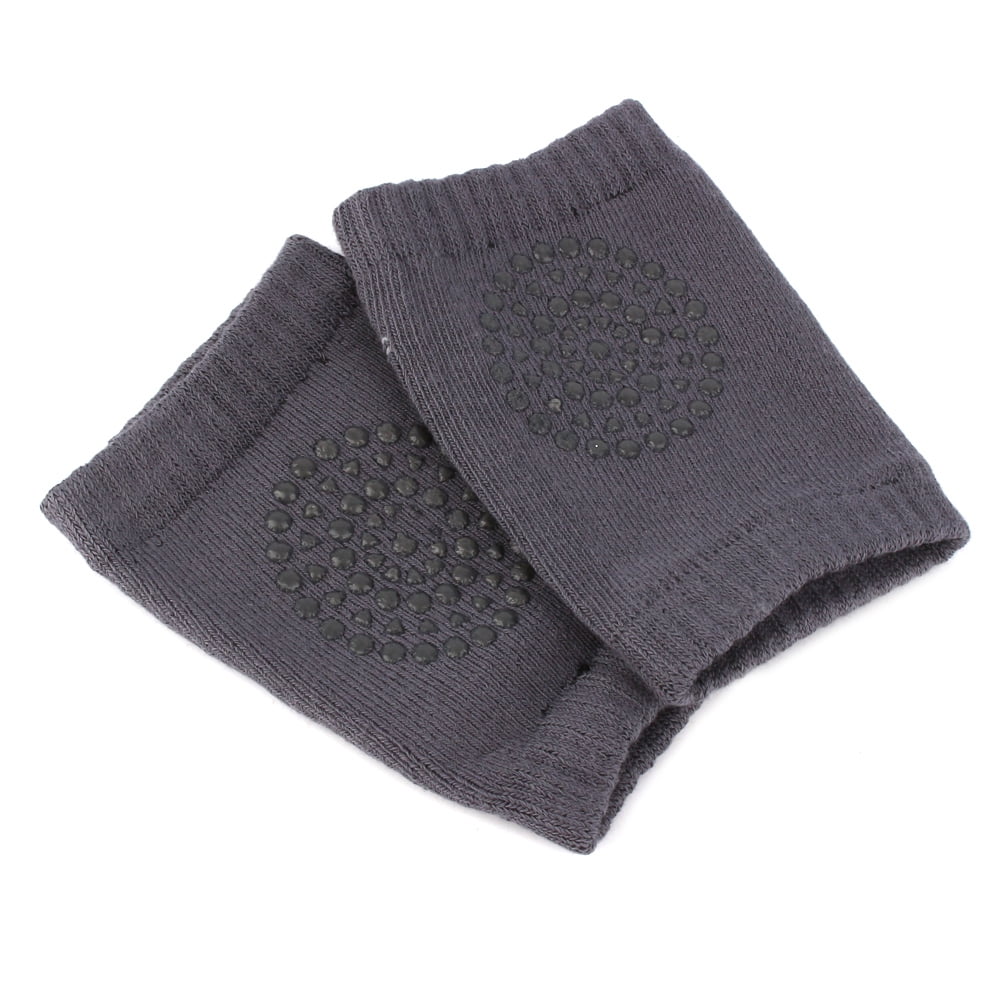 Newborn Kids Girls Boys Anti Slip Knee Stockings Baby Knee Pads Crawling Socks(Dark Gray)